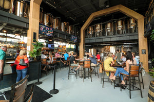 photo of interior of cherry street brewpub at halycon brewhouse 